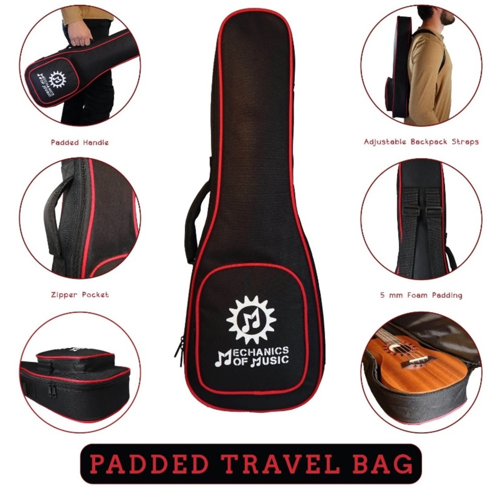 Mechanics of Music Concert Ukulele Bundle with Accessories